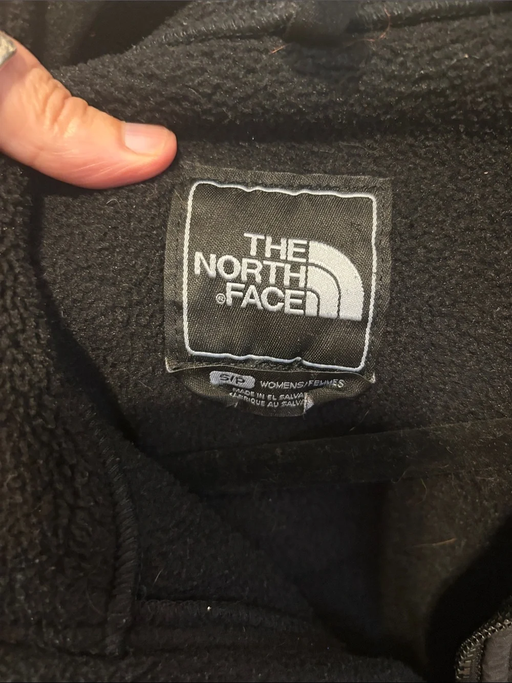 The North Face Black Sherpa Fleece Jacket with Quilted Chest